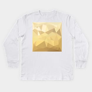 Burlywood Brown Abstract Low Polygon Background Kids Long Sleeve T-Shirt